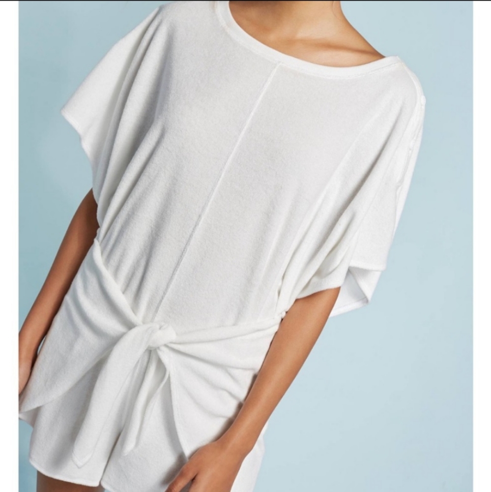 NWT Anthropologie Terry Tie-Waist Romper